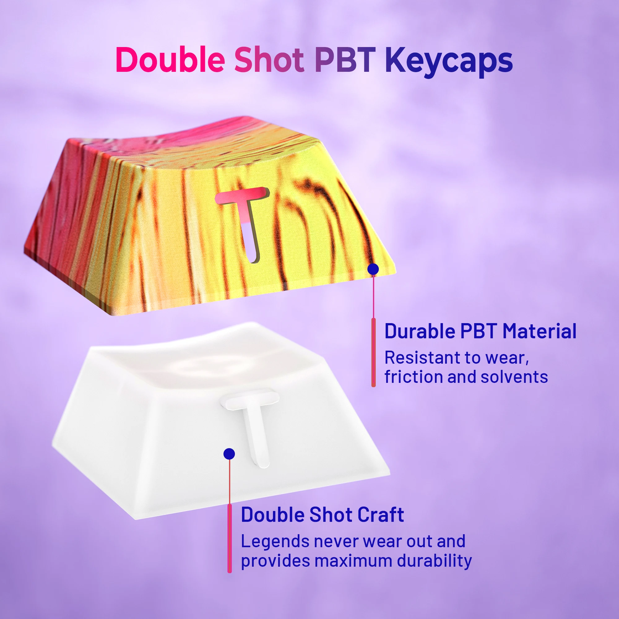 XVX Van Gogh's Starry Night PBT Keycaps Double Shot Side Print Shine Through Oil Painting Theme Cherry Red Keycaps 131 Keys