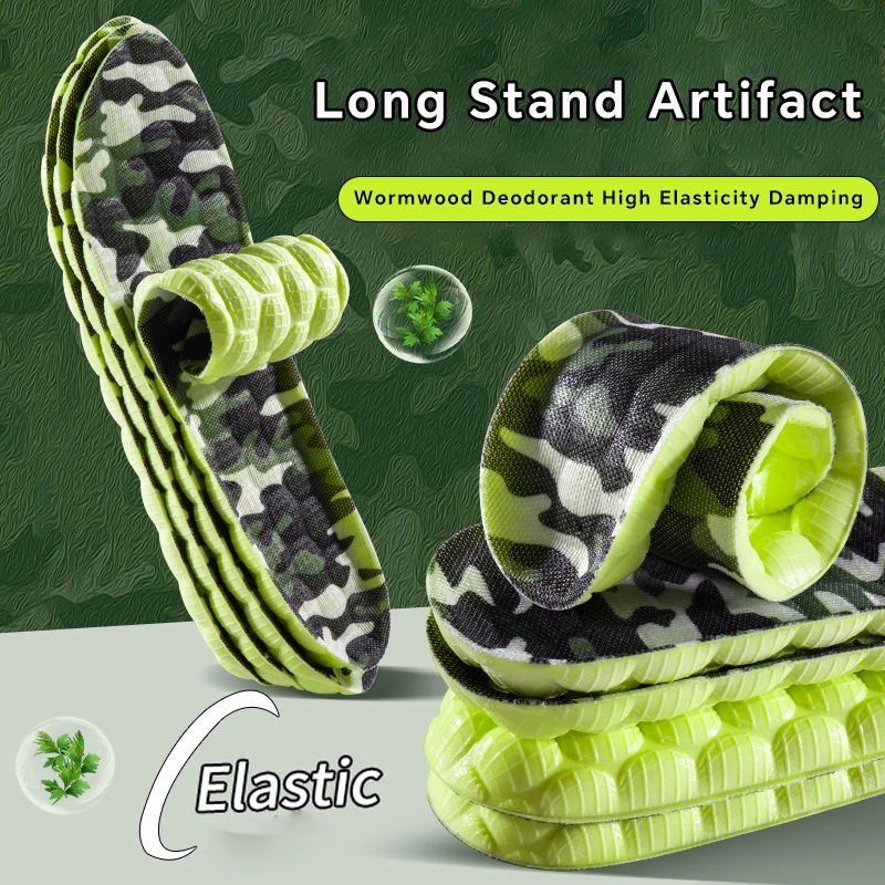 Latex Memory Foam Insoles for Sports Soft Foot Support Shoe Pads High Elastic Orthopedic Sport Insole Feet Care Insert Cushion