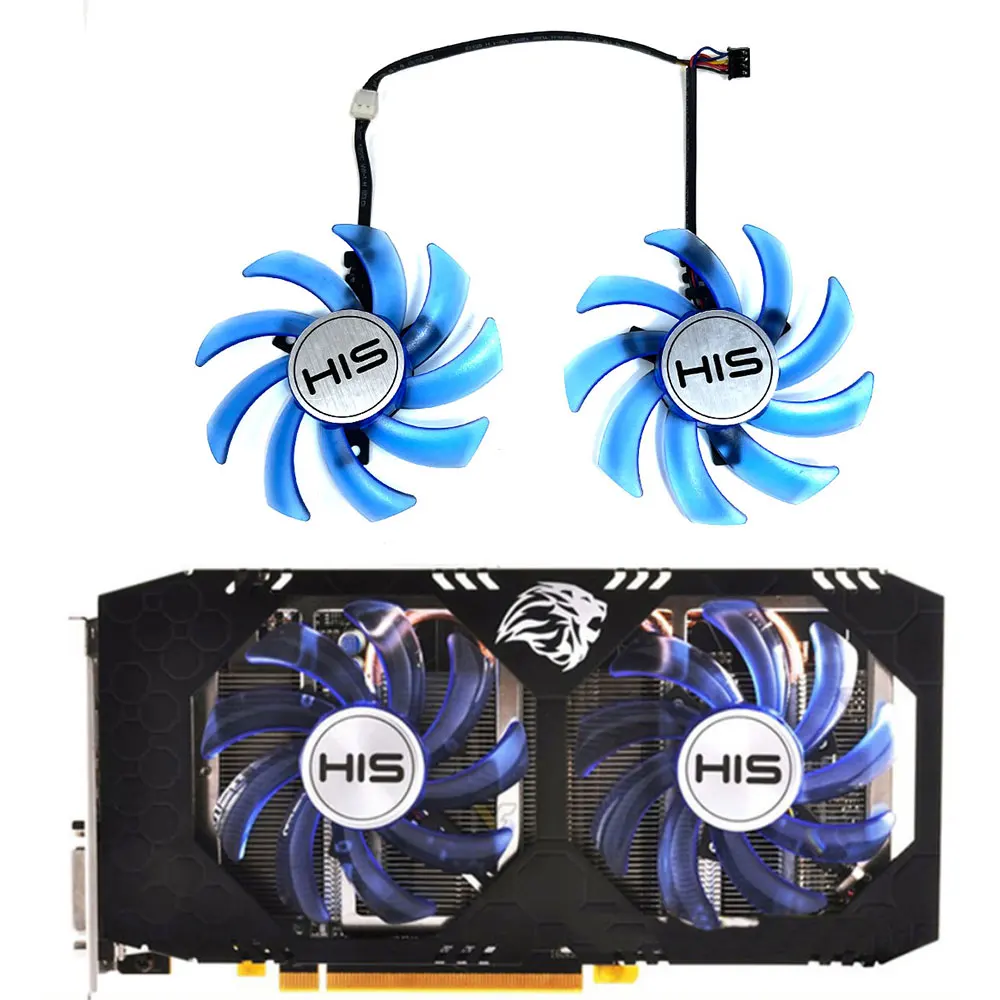 

2PCS/SET 85MM FDC10H12S9-C FDC10U12S9-C RX 470 Iceq X² GPU FAN，For HIS RX 470 Iceq X²、HIS RX 480 Iceq X² Video card cooling fan