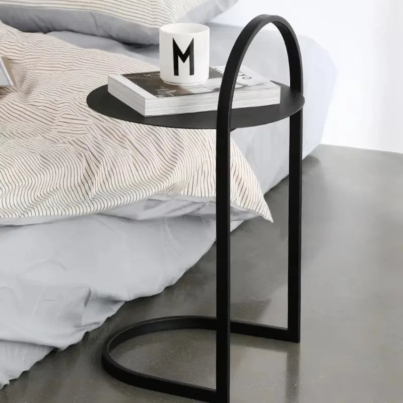 

Nordic Modern Design Side Bedroom Creative Living Room Sofa Dinning Coffee Tea Black Table Furniture for Bar Simplicity Simple