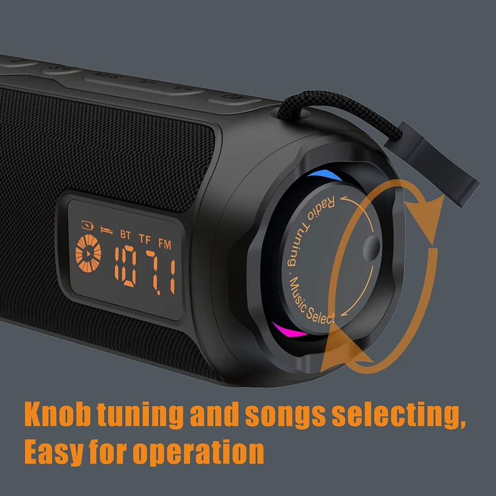 Altavoces Bluetooth 5V 2A 5W x 2 Sonido estéreo Bajos mejorados Altavoz inalámbrico portátil para exteriores Radio AM FM Radio recargable