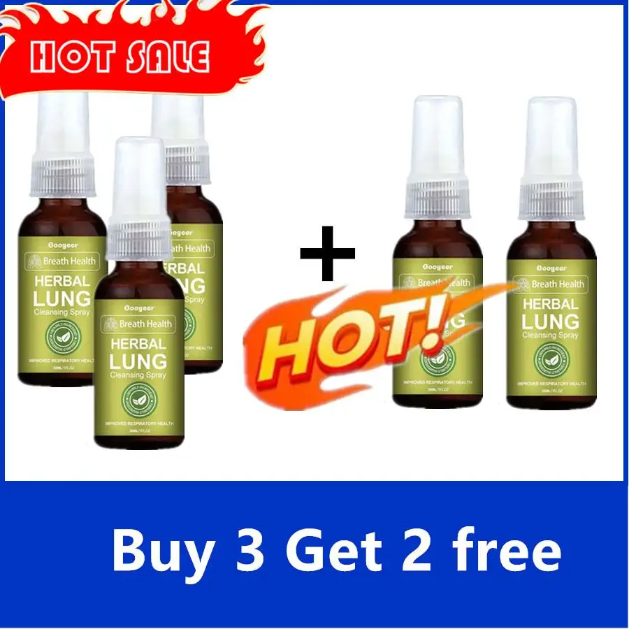 1/3/5PCS Lung Cleansing Spray Herbal Lung Cleanse Mist Global Healing Lung Health Supplement To Breath Easy Support Quit Smoking