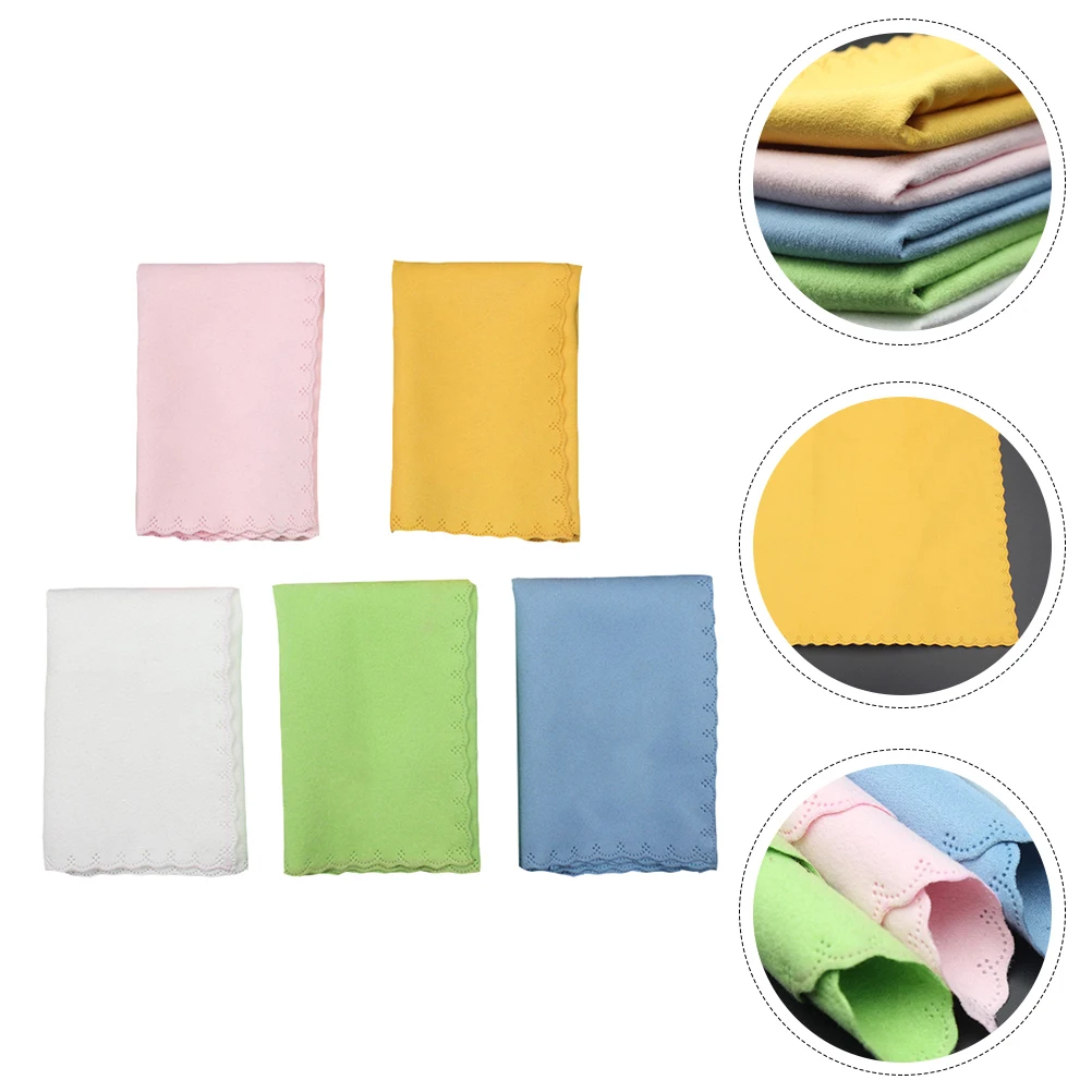 

5pcs Piano Shape Cleaning Cloths Lightweight Lint Free Musical Instrument Polishing Wipes Guitar Cleaning Tools Supplies Random