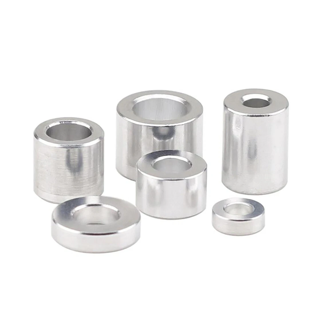 3~10pcs d3.1mm x OD5mm Aluminium Standoff Spacers Stand off Collar Round Spacer Bush Washers Height 1 mm to 35 mm