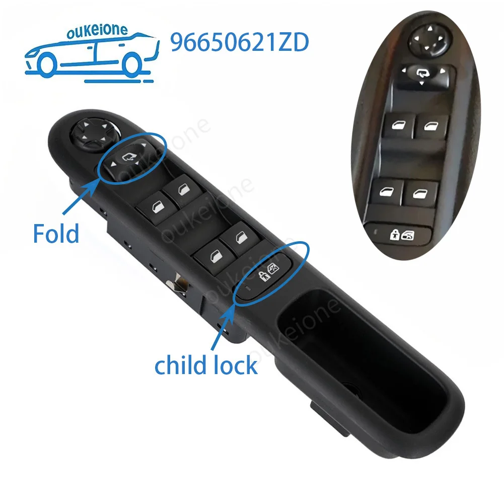 

96650621ZD для Peugeot 3008 5008 Hatchback Wagon 2009 2010 2011-2016 левая передняя дверь главный переключатель стеклоподъемника электрический складной