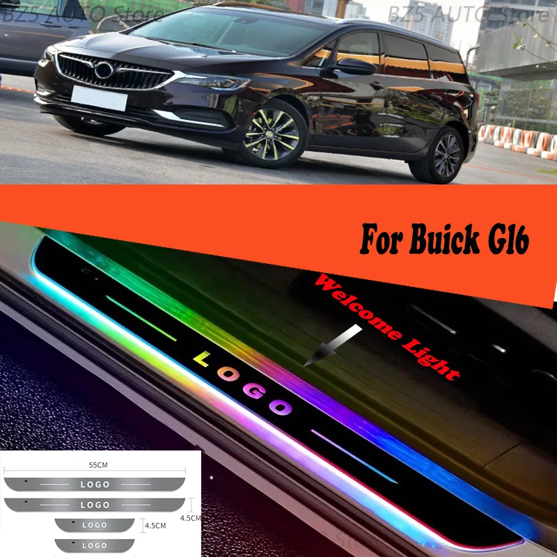 

For Buick GL6 Car Door Sill Light Customized Logo LED Welcome Threshold Pedal Lamp Accessories