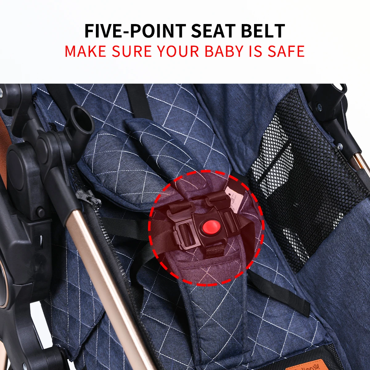 Складная детская коляска с функцией амортизации, уличная коляска, которую можно толкать в двух направлениях.