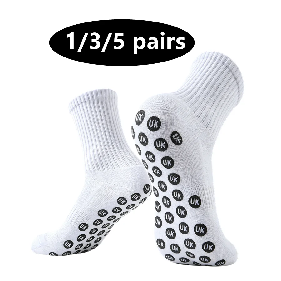 1/3/5pairs Anti Slip Shockproof Athletic Socks Towel Bottom Breathable Fit Men Women Baseball Hiking Soccer Basketball