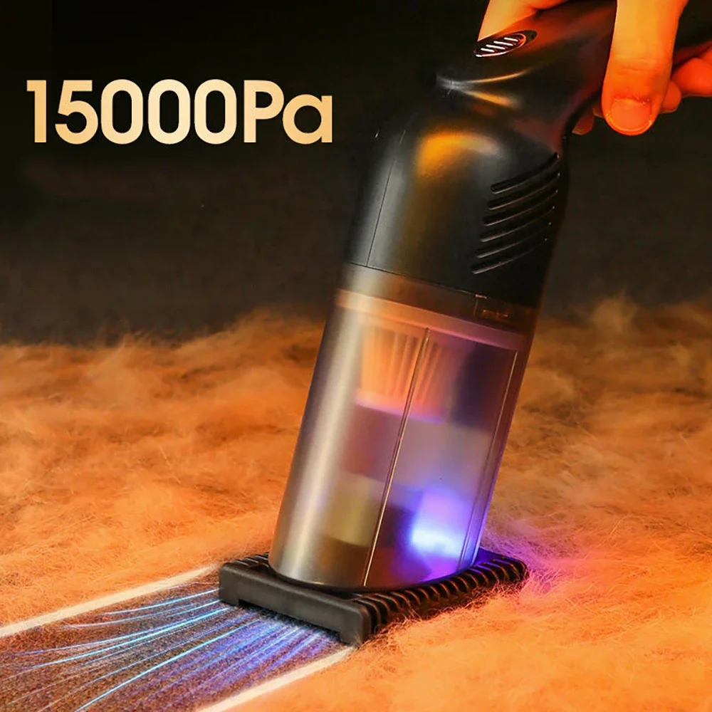 Portable Pet Hair Vacuum Cleaner Powerful Household Vacuum Cleaner 15000Pa Rechargeable UV Cleaning