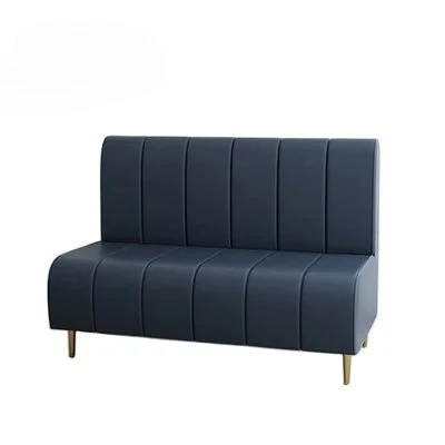 Modern Restaurant Sofa Set for Marble Dining Tables Chairs Booth Seating Bench Coffee Lounge Leather Upholstered Gold Metal