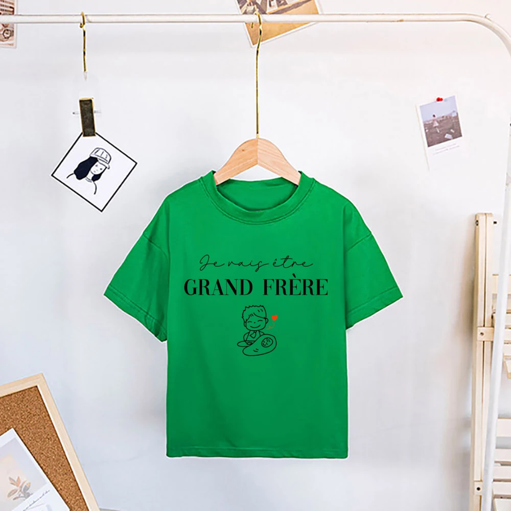 Ich werde ein großer Bruder drucken Jungen Shirt Schwangerschaft Ankündigung T-Shirt Bruder Kleidung Kinder Sommer Kurzarm Tops T-Shirt