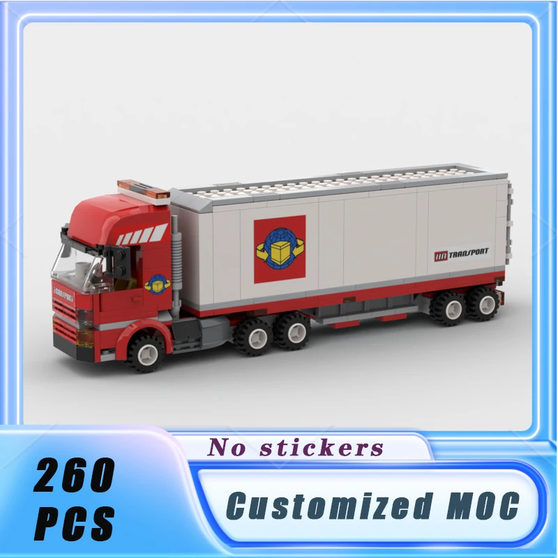 City Vehicle Series Transport Semi Truck Building Blocks Model Bricks Display Collection Children's Toys Gifts 260PCS