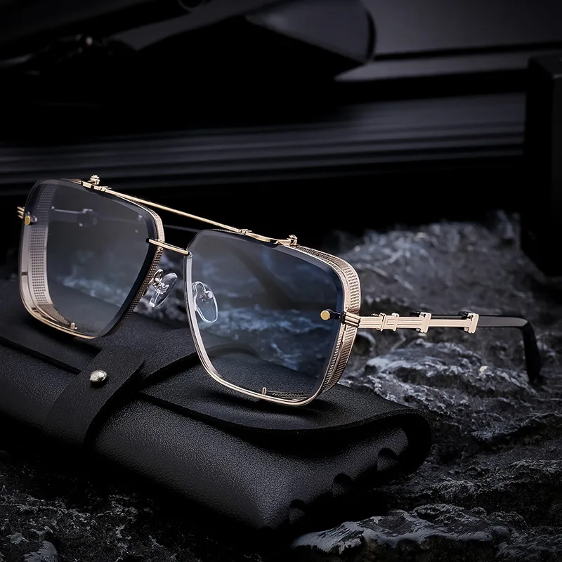 

New European and American Fashion Glasses Box Sunglasses Men's UV Resistant Glasses Personalized Fishing Glasses