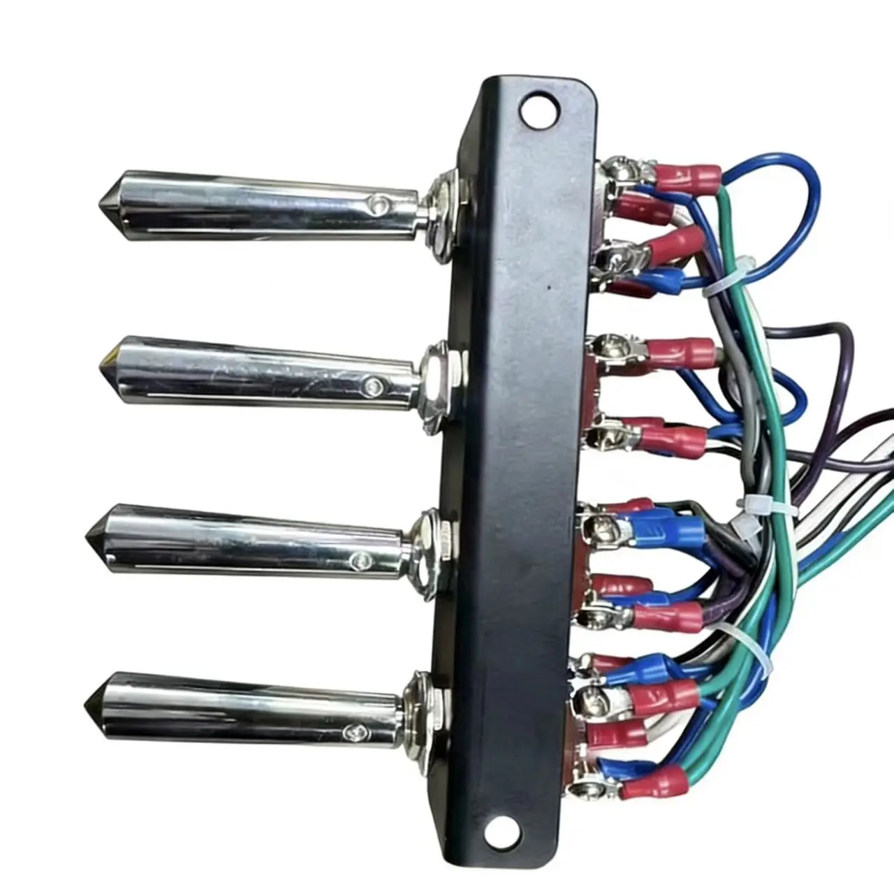 Button Switch Rocker  Toggle  Four Pin 4 Prongs ON/Off Prewired Power Transfer  with Mounting Plate