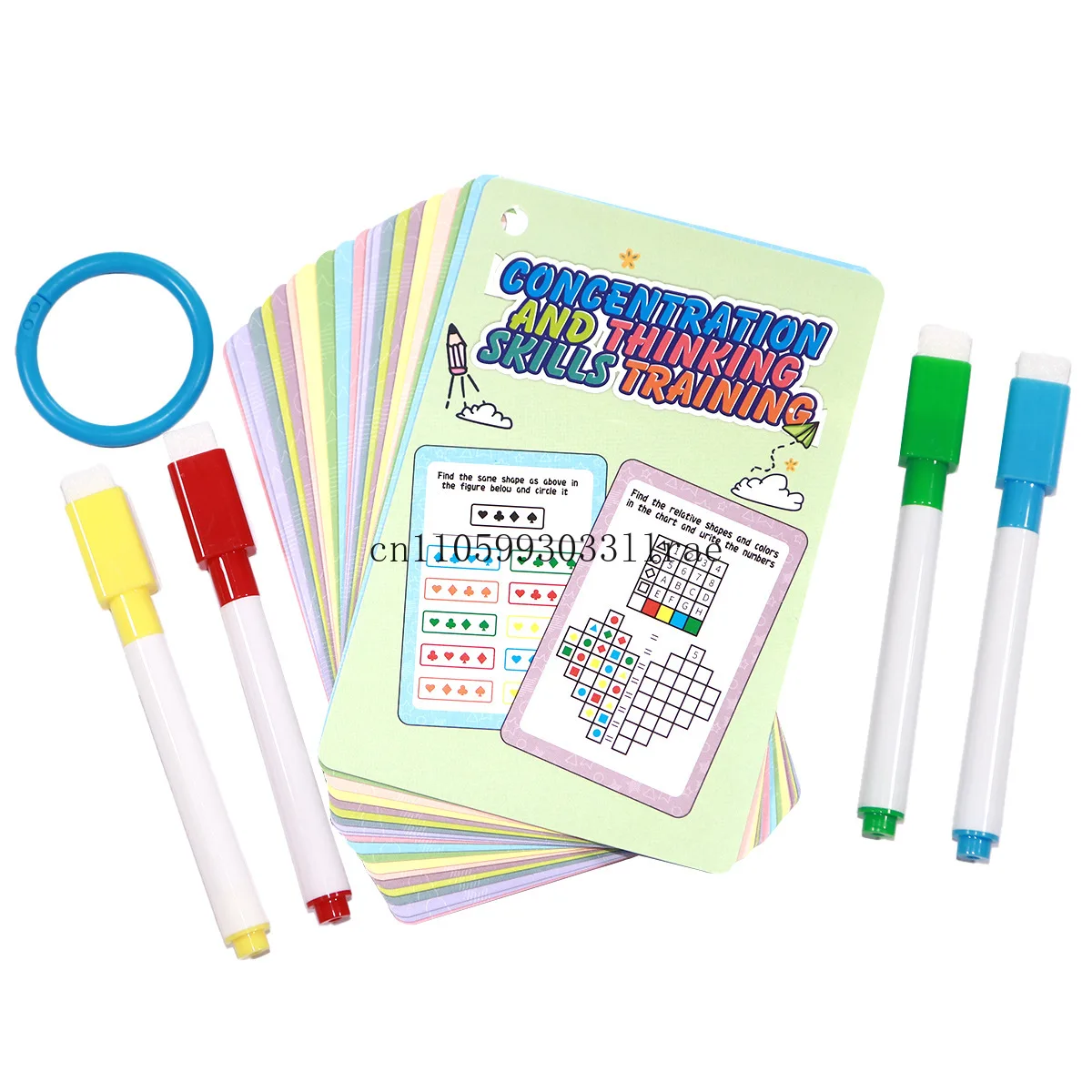 

Thinking Training Card Cultivate Children's Concentration Erasable and Reusable, Suitable for Children Aged 3-6