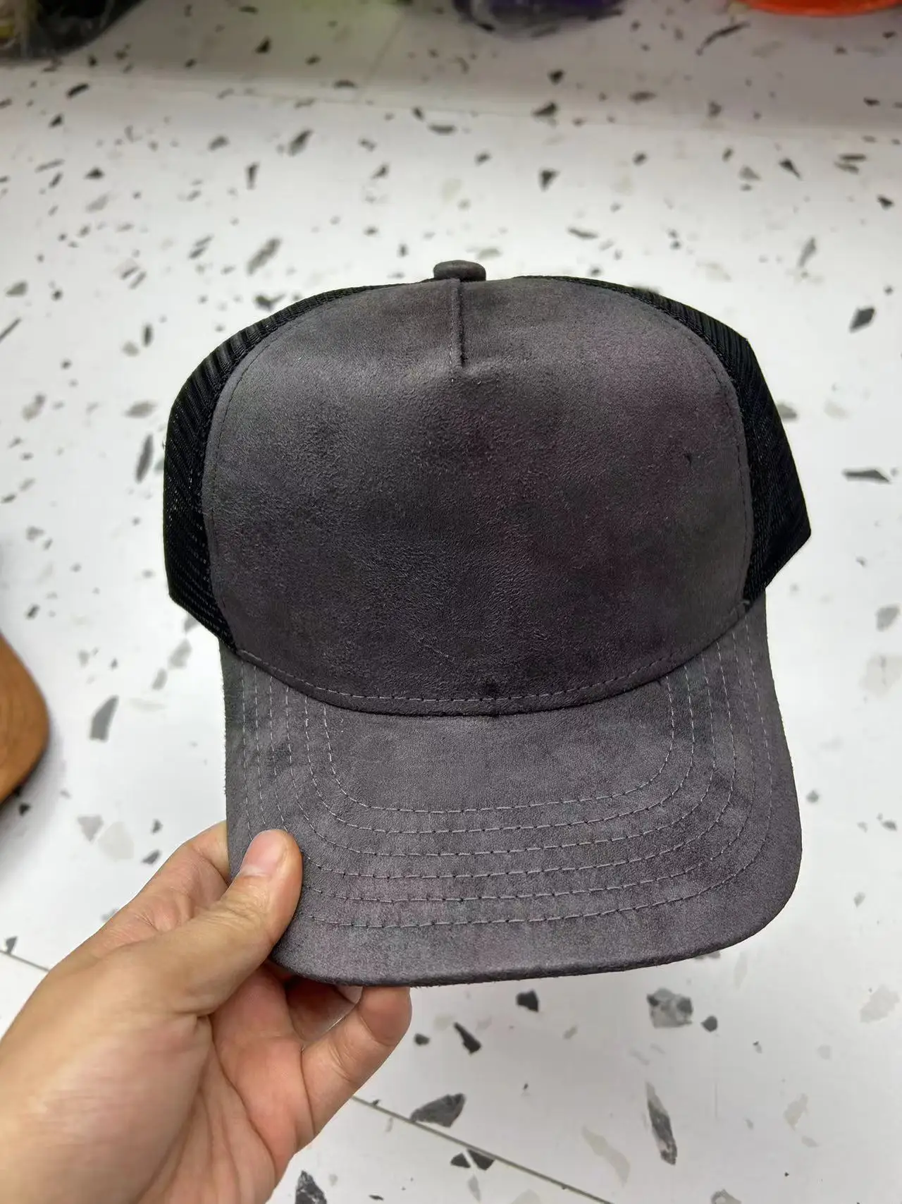 Unisex 5-Panel-Wildleder-Mesh-Baseballkappe für vier Jahreszeiten, für Männer und Frauen, leere Snapback-Kappen, Papa-Hüte, Outdoor-Sport, Sonne, Gorras – Detail 4