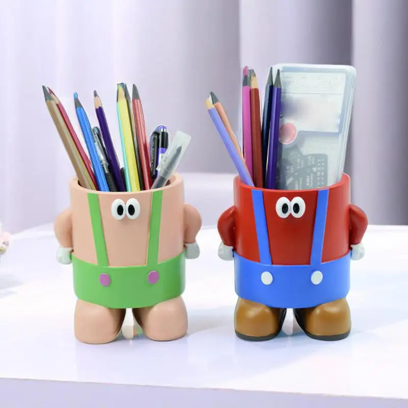 Cartoon Resin Pen Holders Desk Pencil Pot Holder Pen Holder Pot Stationery Storage Organizer School Supplies