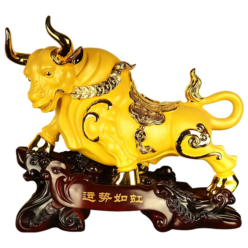 

Resin ornaments Wall Street cow ornaments Gold cows Wealth cows Mascots and soaring office decorations