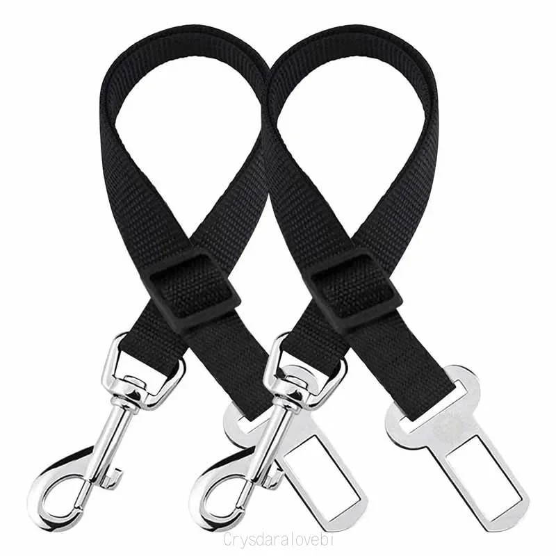 100pcs Strong Pet Dog Car Travel Seat Belt Clip Lead Restraint Harness Width 2.5cm Fedex DHL Free Shipping