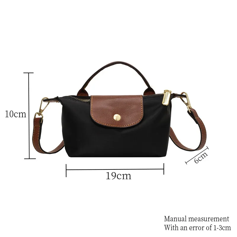 Small Handbag for Women 2024 New Niche Mini Hand-held Dumpling Bag High-end Nylon Fabric Shoulder and Crossbody Mobile Phone Bag