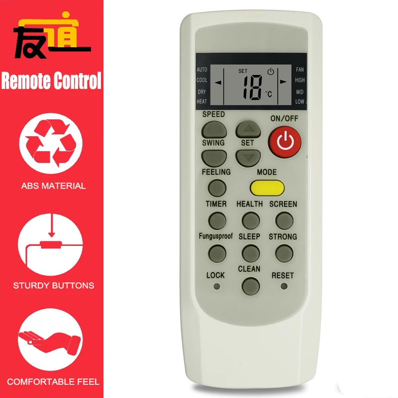 

YKR-I/010E AC Remote for Evolution, AUX, LAKES, ECOAIRE, FINLUX, Erisson, Neoclima, BIO