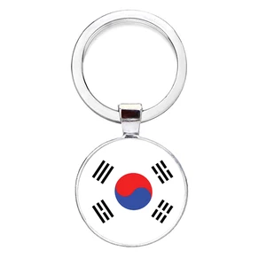 Nationalflaggschlüsselketten -Glasschlüsselring, Frankreich, USA, Kanada, Korea, Russland, Spanien, Großbritannien, Ukraine, Portugal, Niederlande, Polen, Chile, 2024 6 Hauptverkäufe Chaves Kanada - №5