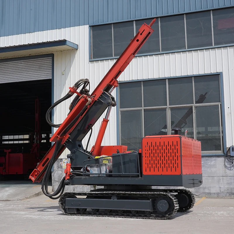 Diesel Solar Pile Driver Electric Motor Auger Drilling Rig For Photovoltaic Foundation Ground Screw Installation Equipment
