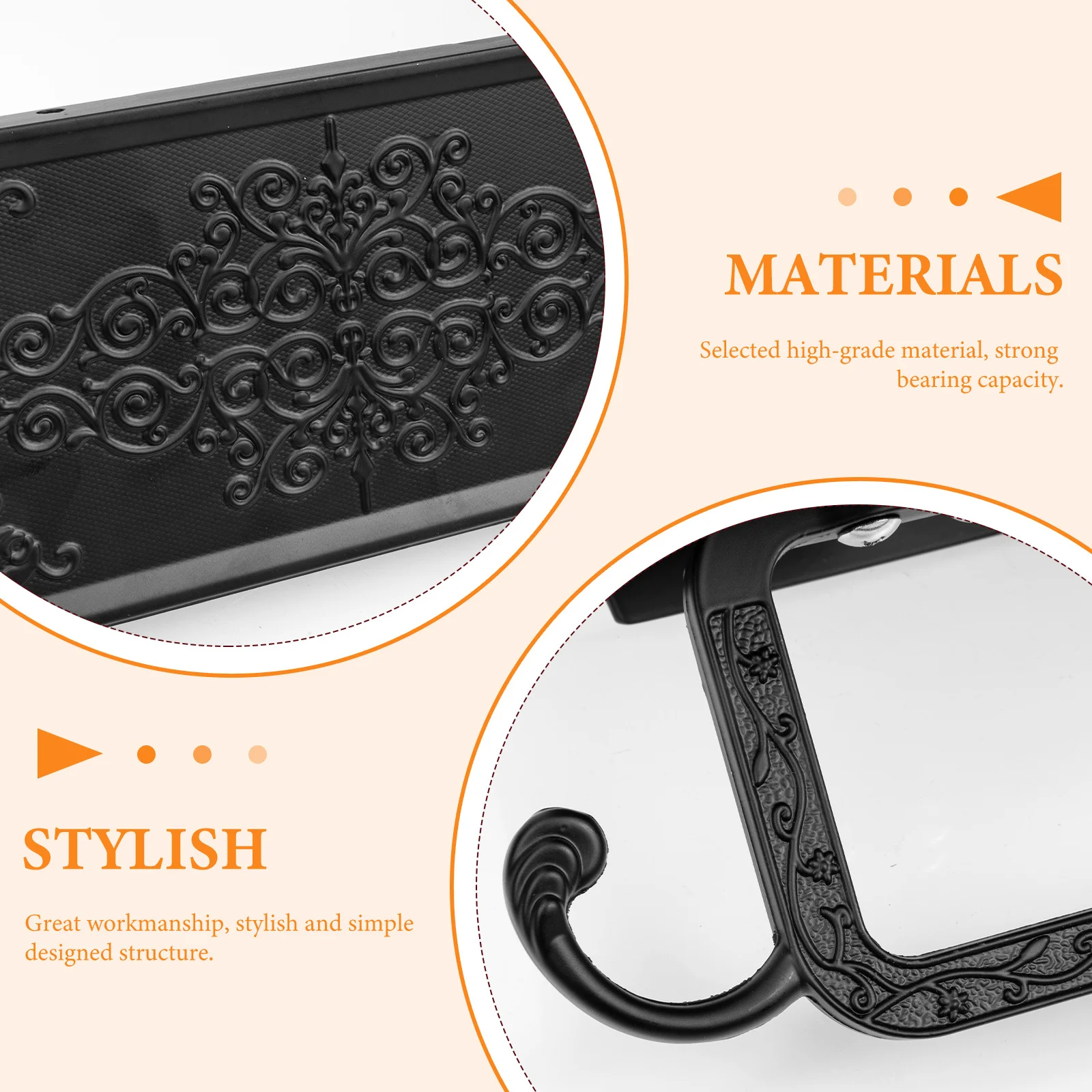 

Multipurpose Toilet Paper Holder Black Wall Mounted Roll Paper Rack with Shelf for Bathroom Kitchen Tissue Storage Dispenser