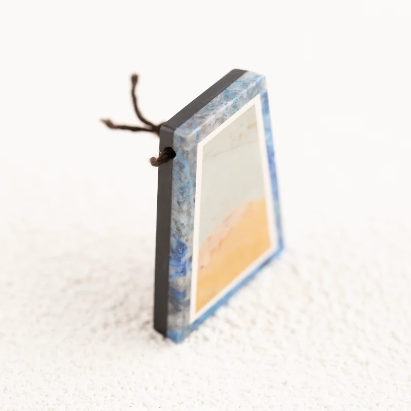 Natural Lapis Lazuli Obsidian Picture Jasper  Carving Pendant for Necklace Stone Fashion Handmade Jewelry 40x32x6mm 17.4g