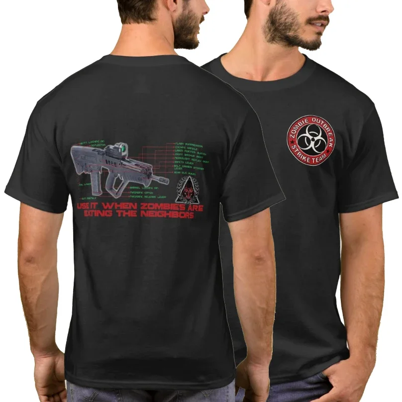 Zombie Killer Team Tavor Assault Rifle T-Shirt New 100% Cotton O-Neck Summer Short Sleeve Casual Mens T-shirt Size S-3XL