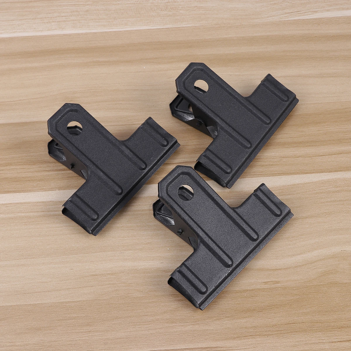 

10 Pcs Metal Book Clips Strong for Papers Bags Photos Documents Office School Supplies Black Binder Clamps Cable Food