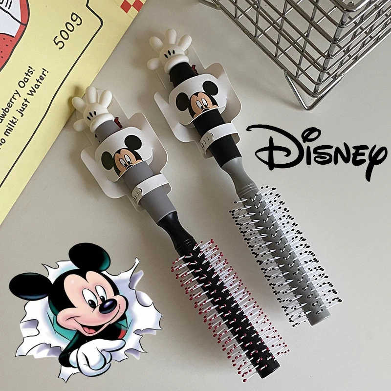 Disney Mickey Mouse Comb Cartoon Round Roller Combs Mickey Palm Anime Hair Brush Hairdressing Tool Haircare Kid Barber Comb Gift