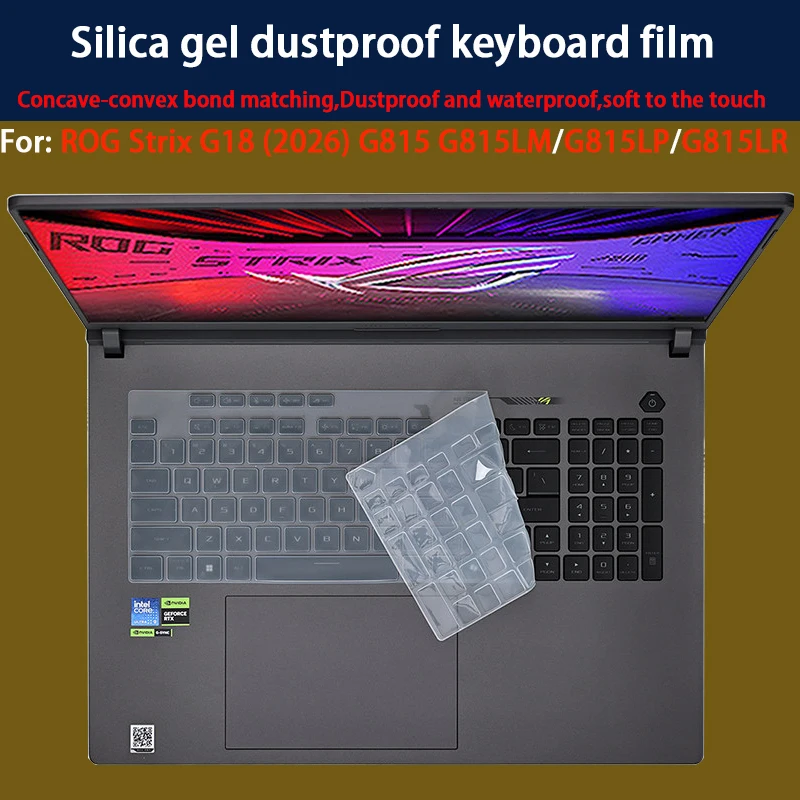 

Новая защитная пленка для клавиатуры ROG Strix G18 2026 G815LM, защитная пленка для экрана ноутбука G815LP/G815LR, матовая пленка с защитой от синего света, закаленная пленка.