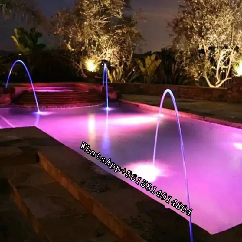 1pc Special Laminar Jumping Jets Music Water Rainbow Fountain With LED Lights