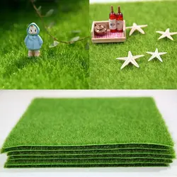 Grass Mat Green Artificial Lawns Turf Carpets Fake Sod Simulation Moss Lawn Turf Fake Green Grass Mat DIY Micro Landscape Hom