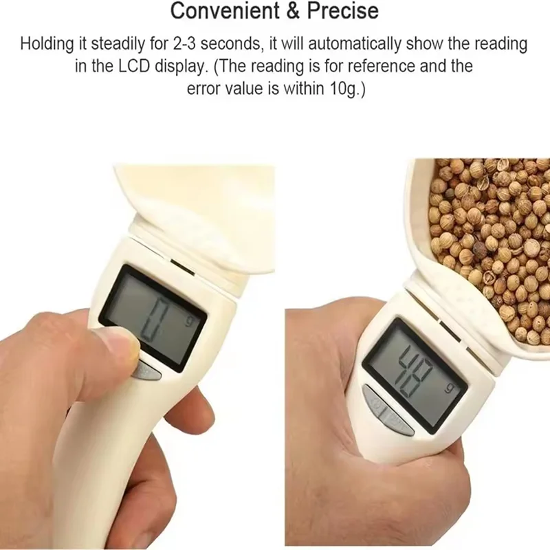 Pet Food Scale Digital LCD Electronic Weighing Tool With Measuring Spoon For Dog Cat Feeding Accurate Kitchen Scale Portable
