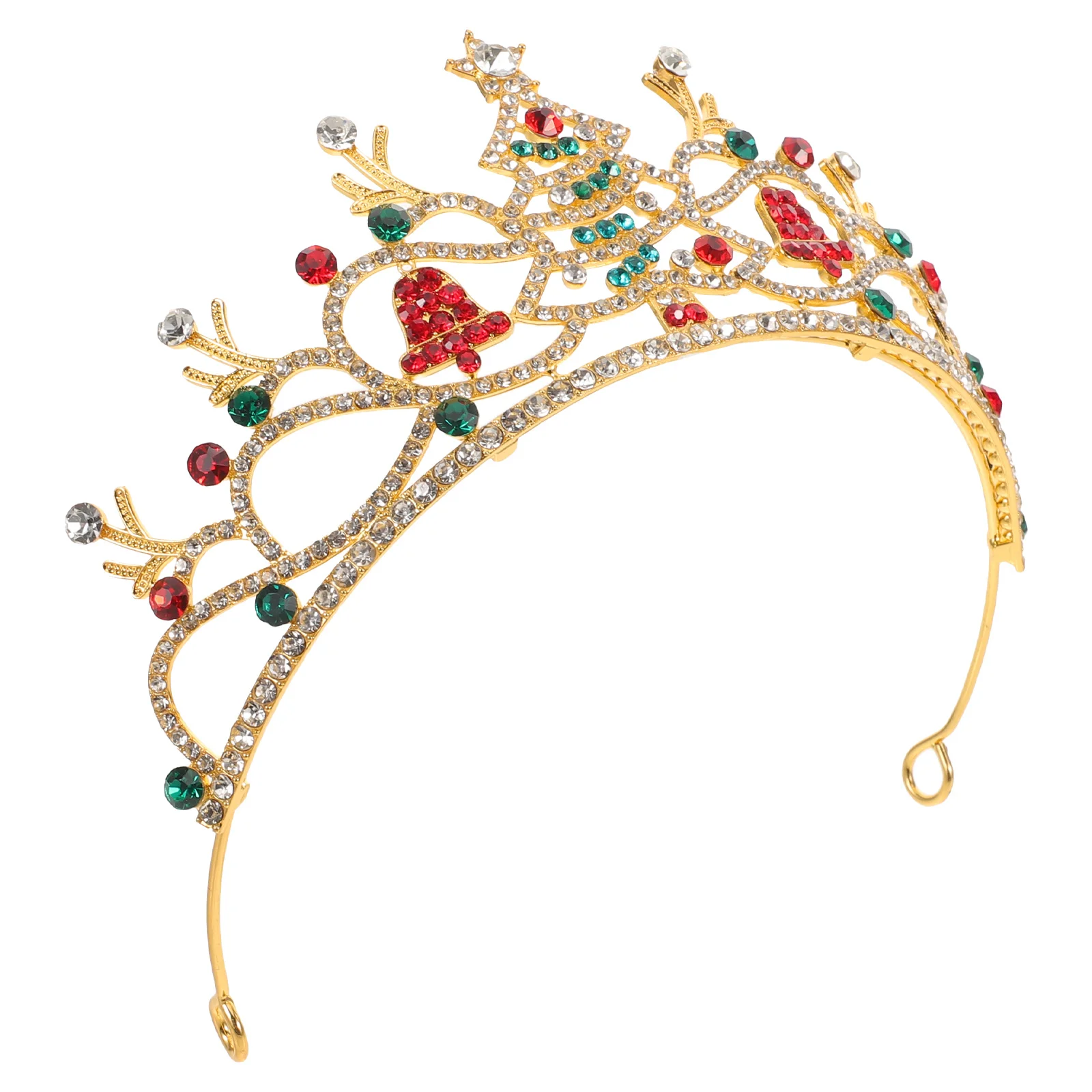 

Bling Rhinestone Christmas Tiara Party Hair Accessories Bride Headpiece Crown Wedding