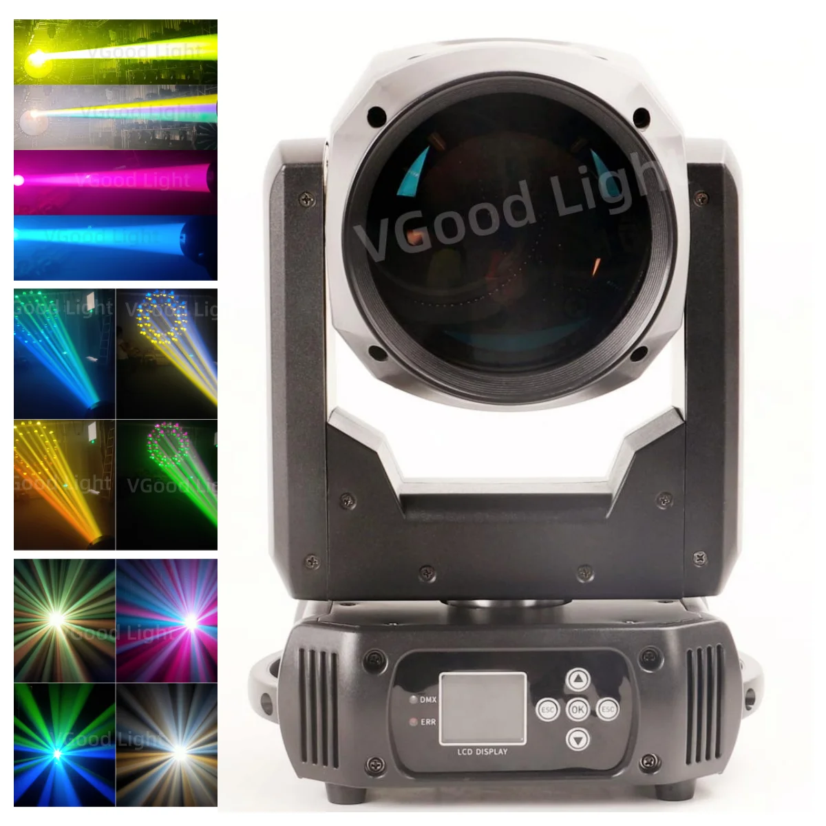 Feixe de led 200w movendo a cabeça luz ponto feixe 200w lira feixe colorido com prisma bom para palco boate dj festa dança