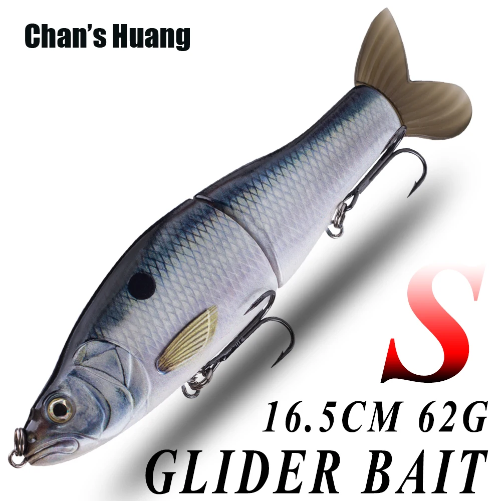 

Chan's Huang 16.5CM 62G / 6.5INCH 2.18OZ Sinking Glider Bait Artificial Hard Segments Slider Swimbait Big Game Fishing Lures