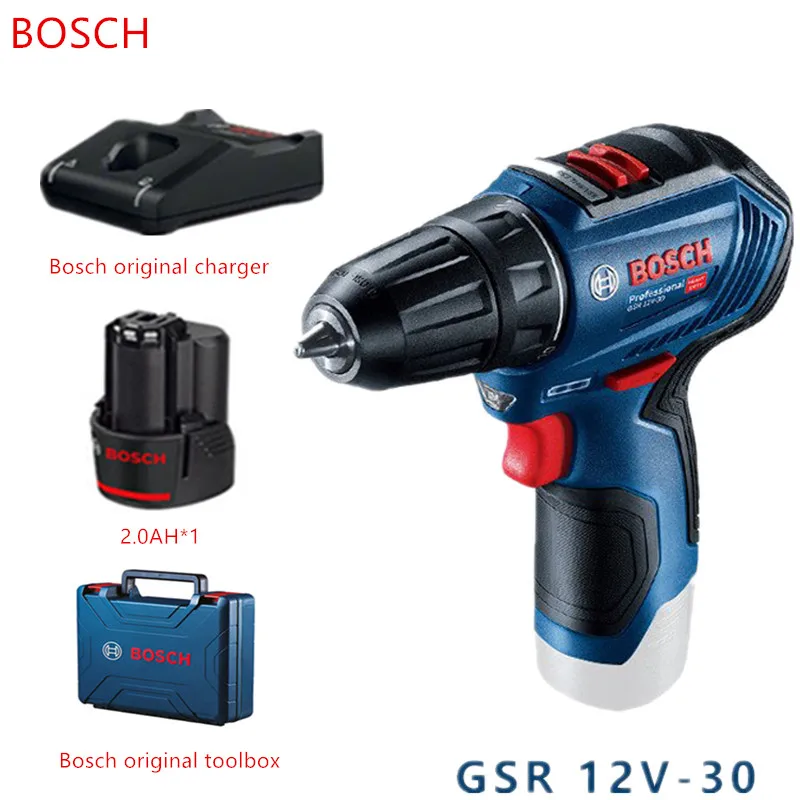 Bosch Gsr12-30 12 в профессиональный бытовой беспроводной электроинструмент, перезаряжаемая ручная электрическая дрель, электромотор, отвертка