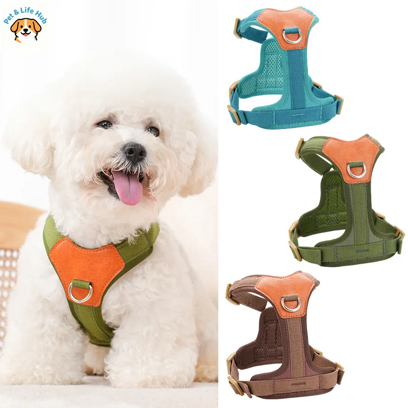 

Ретро-поводок для собак с дышащей сеткой для прогулок, поводок для маленьких собак, аксессуары для щенков, товары для животных.