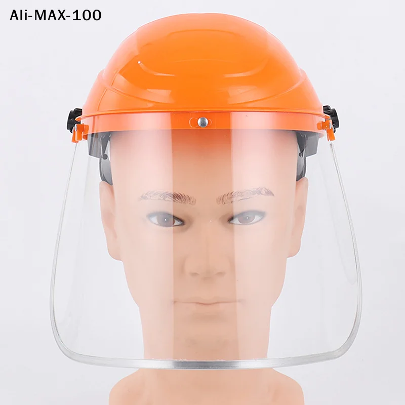 【MA3】Transparent Full Face Shield Safety PC Head-mounted Eye Screen Hat Eye Protection Face Mask Motorcycle Face Mask Equipments