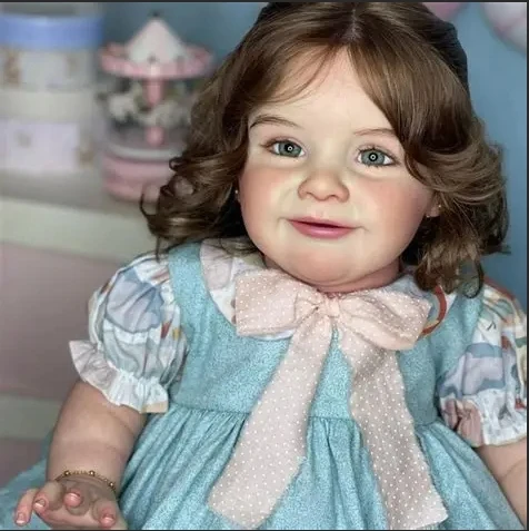NPK 25''  Already Painted 3D Skin Visible Veins Unfinished Large Size Reborn Zoe DIY Doll Kit Lifelike Parts for Children