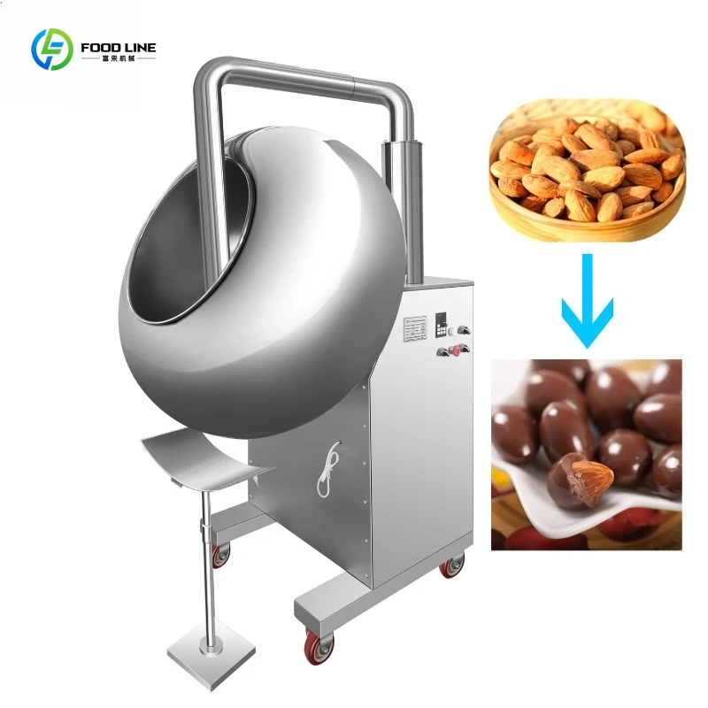 Customized Automatic Sugar Coating Machine Chocolate Peanut Coating Sugar Coated Pan Machine