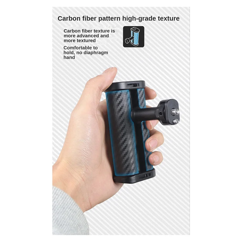 ABGI-2X Mini Side Handle Handgrip With Dual 1/4 Screw Mount For Mirrorless Digital Camera DSLR Camera Cage Built-In Wrench