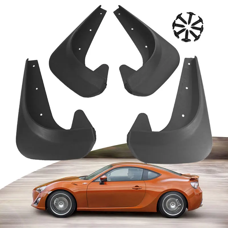 

Universal small version 4-piece car soft rubber mudguard shingles front and rear tires splash splash fender Car accessories