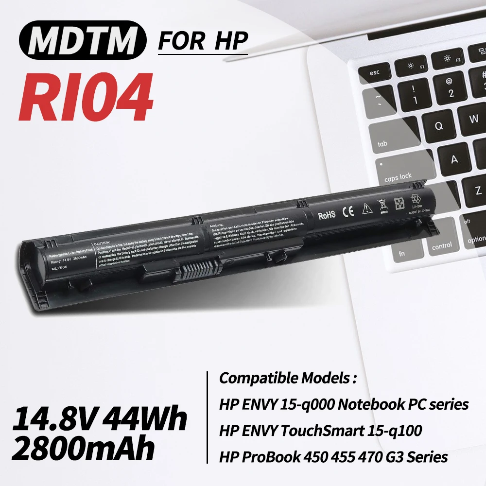 805047-851 805294-001 Notebook RI04 Battery for HP ProBook 450 455 470 G3 Series Envy 15 15-q001tx, RI06XL HSTNN-DB7B HSTNN-PB6Q