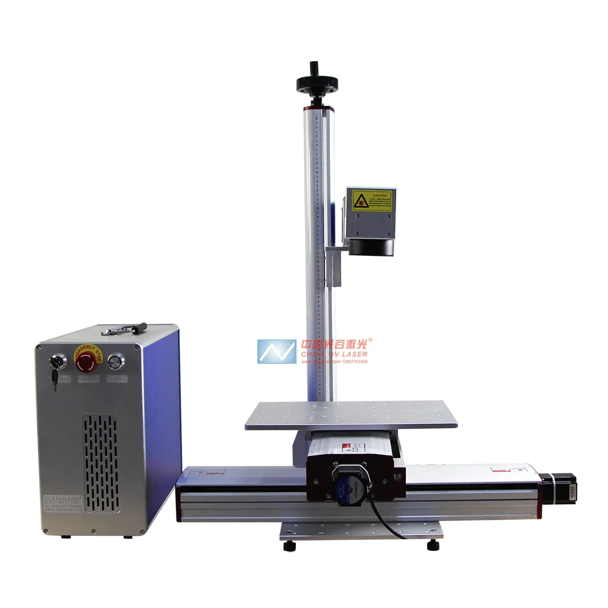 20w 30w 50w EZCAD Software Fiber Laser Potable Marking Machine Metal Engraving Machine with xy axis moving table