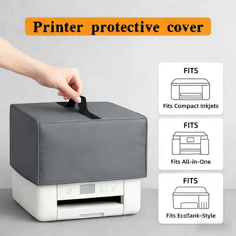 Waterproof Printer Dust Cover with Handle & Drawstring Protective Case for Office Printer & Engraving Machine Dustproof Covers