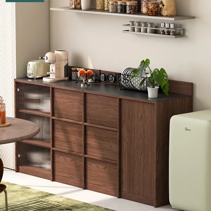 

rock slab dining side cabinet solid wood tea cabinet household kitchen wall locker